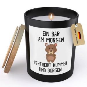 22Feels Duftkerze Deko Bär Lustig Süß Tier Geschenk Frauen Männer Couch Humor