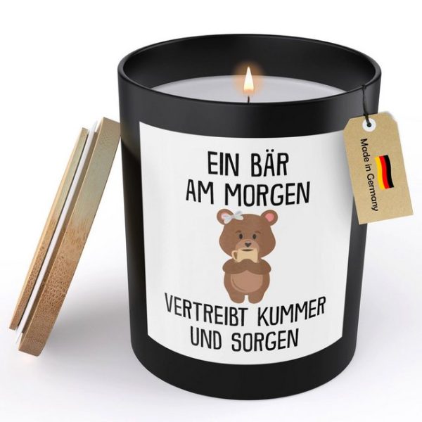 22Feels Duftkerze Deko Bär Lustig Süß Tier Geschenk Frauen Männer Couch Humor
