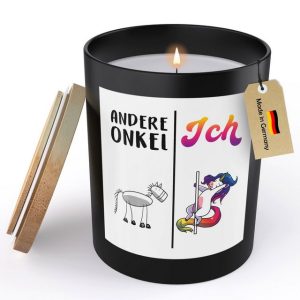 22Feels Duftkerze Deko Bester Onkel Geschenk Bday Weihnachten Mann von Nichte Neffe