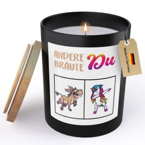22Feels Duftkerze Deko Braut Geschenk Hochzeit Bride To Be Einhorn Hochzeitsgeschenk Sie