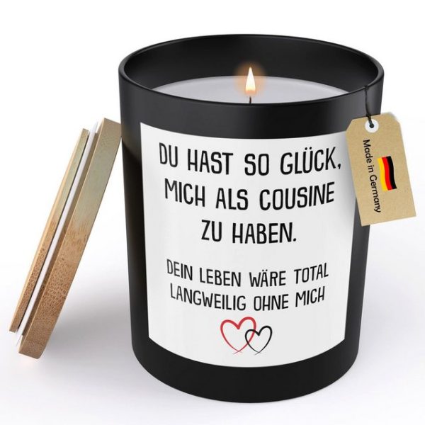 22Feels Duftkerze Deko Cousin Cousine Geschenk v. Cousine Bday Weihnachten Du Wirst
