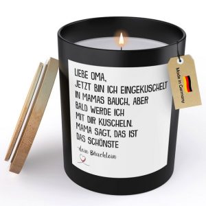 22Feels Duftkerze Deko Du Wirst Oma Schwangerschaft Geschenk Frauen Werdende Grossmuter