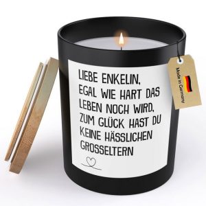 22Feels Duftkerze Deko Enkelin Geschenk Mädchen v. Oma Opa Geburtstag Weihnachten Abitur