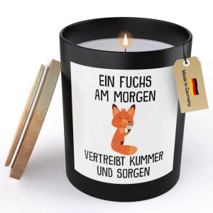22Feels Duftkerze Deko Fuchs Lustig Süß Tier Geschenk Frauen Männer Couch Humor