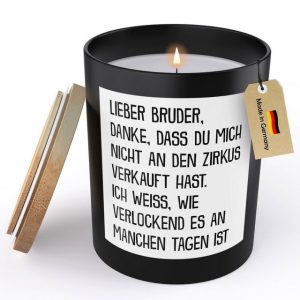 22Feels Duftkerze Deko Grosser Bruder Geschenk Bday Weihnachten Geschwister Mann