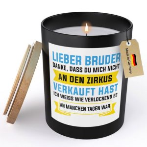 22Feels Duftkerze Deko Grosser Bruder Geschenk Geburtstag Weihnachten Geschwister Mann