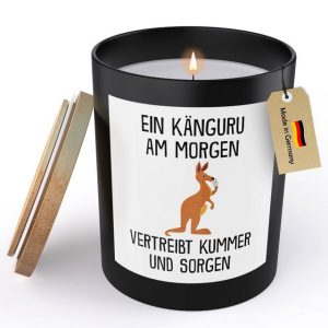 22Feels Duftkerze Deko Känguru Lustig Süß Tier Geschenk Frauen Männer Couch Humor