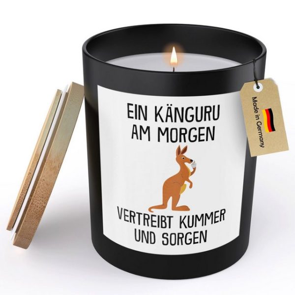 22Feels Duftkerze Deko Känguru Lustig Süß Tier Geschenk Frauen Männer Couch Humor