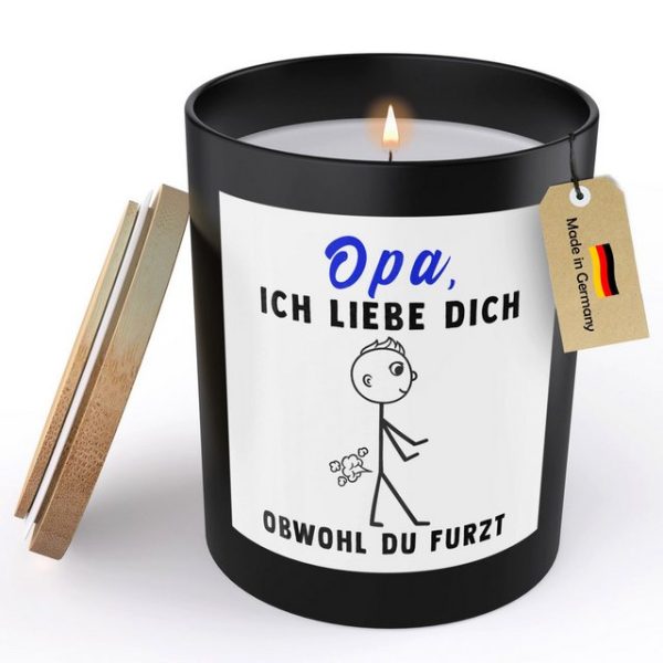 22Feels Duftkerze Deko Opa Geschenk Geburtstag Weihnachten Rente Männer Obwohl Du Furzt