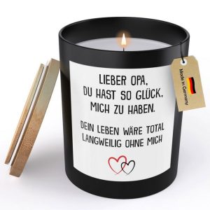 22Feels Duftkerze Deko Opa Geschenk Geburtstag Weihnachten Rente Mann Grossvater Spruch