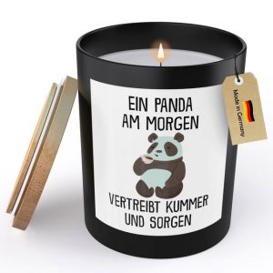 22Feels Duftkerze Deko Panda Lustig Süß Tier Geschenk Frauen Männer Couch Humor