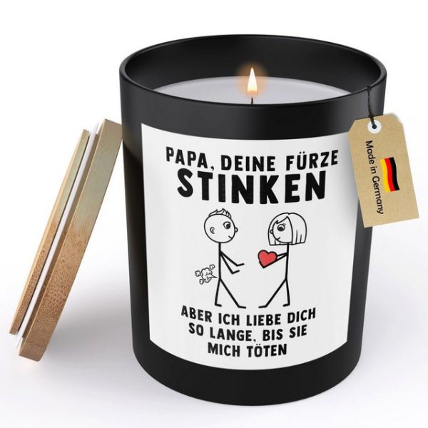 22Feels Duftkerze Deko Papa Geschenk v Tochter Vater Fürze Stinken Vatertag Geburtstag