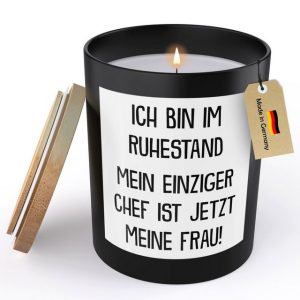 22Feels Duftkerze Deko Renteintritt Geschenk Rentner Männer Pensionär Ruhestand Rente