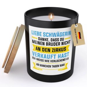 22Feels Duftkerze Deko Schwägerin Geschenk Hochzeit Geburtstag Weihnachten -Mein Bruder-