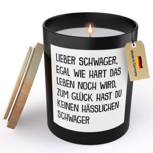 22Feels Duftkerze Deko Schwager Geschenk v. Schwager Hochzeit Geburtstag Weihnachten