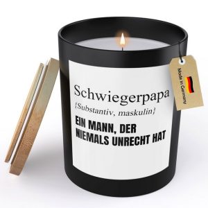 22Feels Duftkerze Deko Schwiegerpapa Geschenk Hochzeit Frauen Schwiegereltern Geburtstag