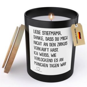 22Feels Duftkerze Deko Stiefmutter Geschenk Muttertag Geburtstag Bonus Mama Frauen Mann