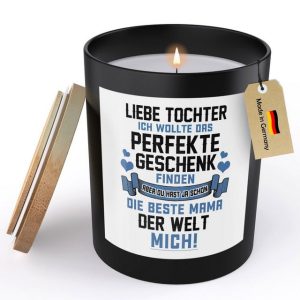 22Feels Duftkerze Deko Tochter Geschenk v Mama 18 Geburtstag Weihnachten Abitur Mädchen