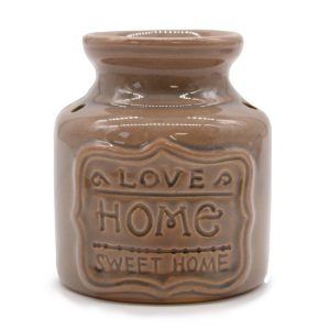 Bali-Homedecor Duftlampe Große Raumduftlampe - Grau - Love Home Sweet Home