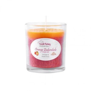 Candle Factory Duftkerze Candle Factory Party Light Kerze Orange Zedernholz Raumduft Duftkerze