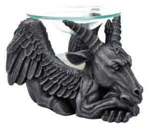 Figuren Shop GmbH Duftlampe Duftlampe - Baphomet - Gothic Dekoration Raumduft Teelichthalter Deko