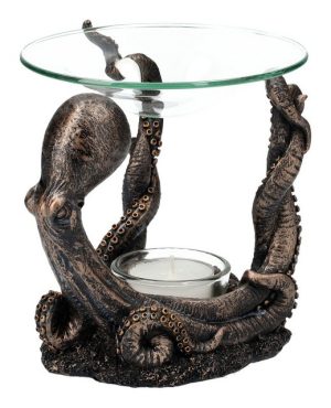 Figuren Shop GmbH Duftlampe Duftlampe - Oktopus mit Glasschale - Dekoration Tierfigur Raumduft
