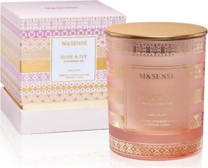 LuxusKollektion Duftkerze Rose Efeu Duftkerze 210g langsam brennend natürliche Soja Kerze