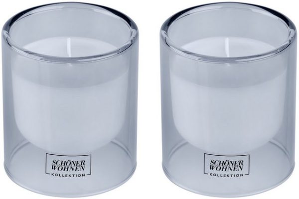 SCHÖNER WOHNEN-Kollektion Duftkerze »Soft Cotton S« (2-tlg)
