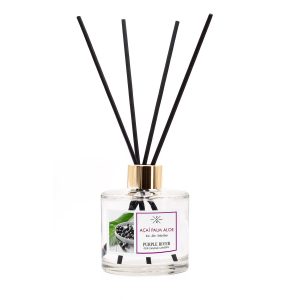 Purple River Duftkerze Reed Diffuser Acai Palm & Aloe - 100ml (1-tlg), Brenndauer, Duftkerze Floral, Fruchtig
